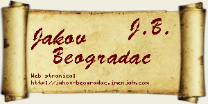 Jakov Beogradac vizit kartica
